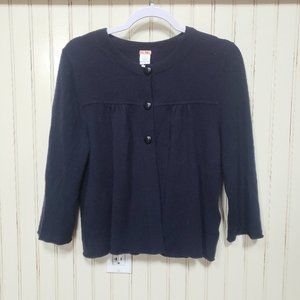J. Crew Navy Blue  cashmere Cardigan Sweater